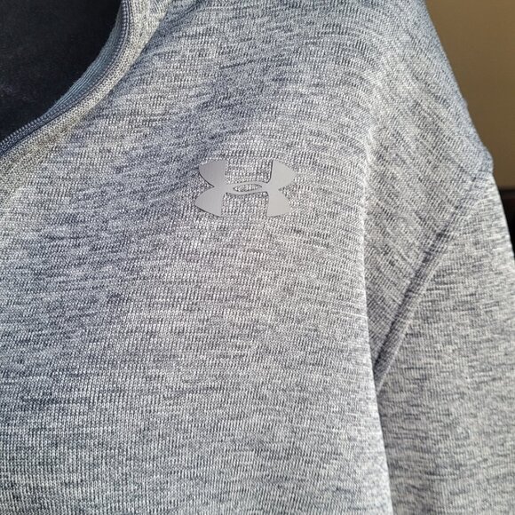 Under Armour‎ Men's Grey 1/4 Zip Pullover Sweatshirt - Picture 3 of 5